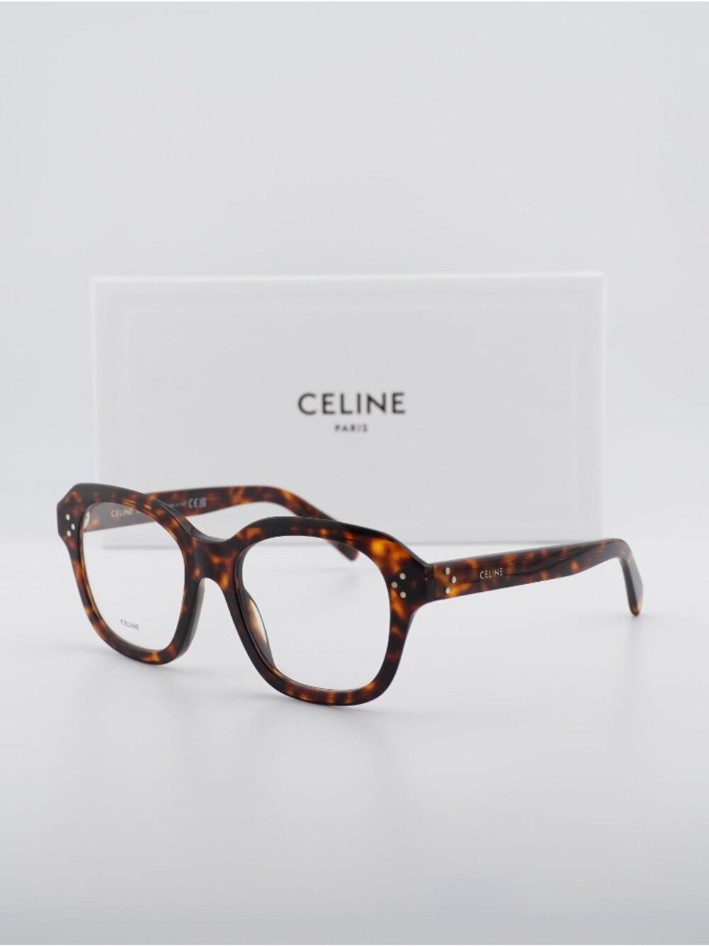 Celine CL50124I 052 Square Eyeglasses 52mm - Havana